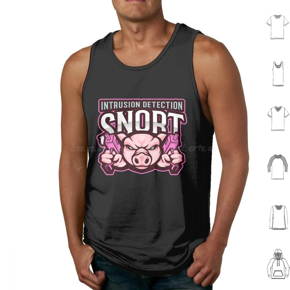 Snort-Intrusion Detection-Cyber Security Tank Tops Vest Sleeveless Snort Intrusion Detection Hacker Linux Hacking Geek Hack