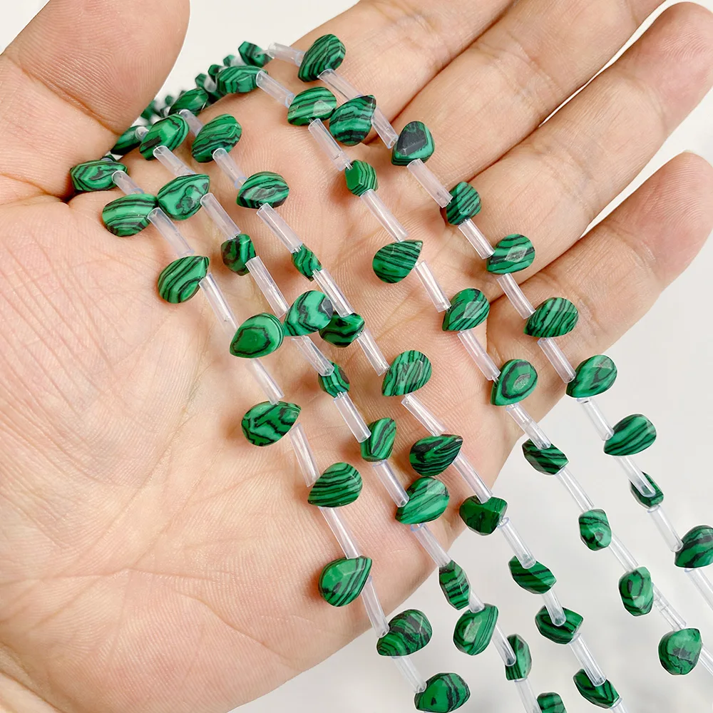 6x9mm Naturstein-Tropfenperlen Rosenquarz Amazonit Jade lose Perlen für handgefertigte Armbänder, Halsketten, Ohrringe, DIY-Bastelarbeiten – Detail 37