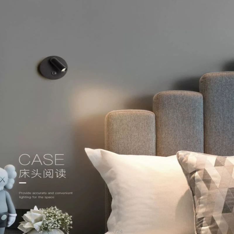 Wireless USB Charging Wall Lamp Wireless Magnetic Spot Light Bedroom Bedside Reading Painting Wall Washing Lamps