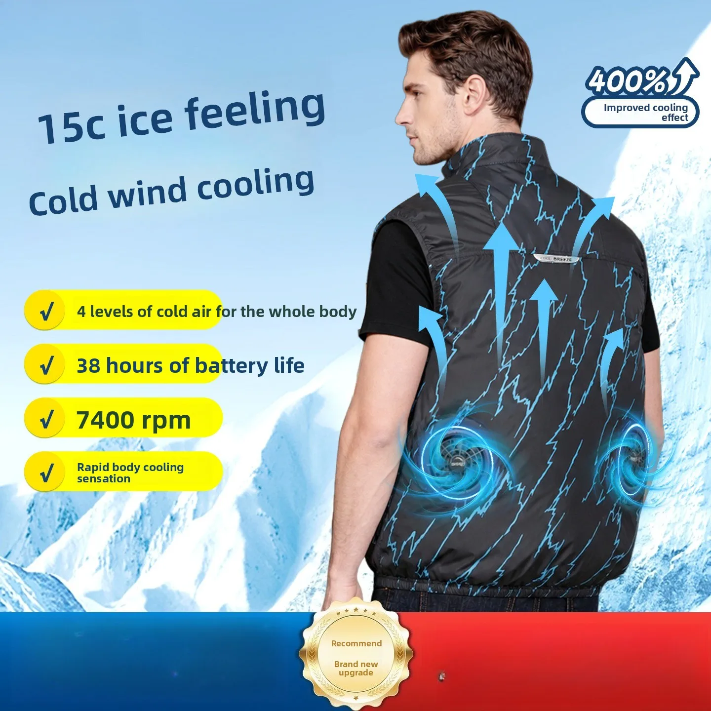 Cooling Air Conditioner Vest Men's and Women's Models with Fan Refrigeration Construction Site Work Protective Clothing