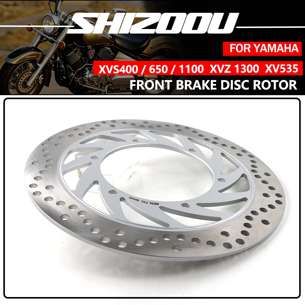 Disco de Freio Dianteiro de 298mm para Yamaha XVS 400 650 1100 Drag Star SR 400 XV 535 Virago XVZ 13 Royal Star 1300 XV 1600