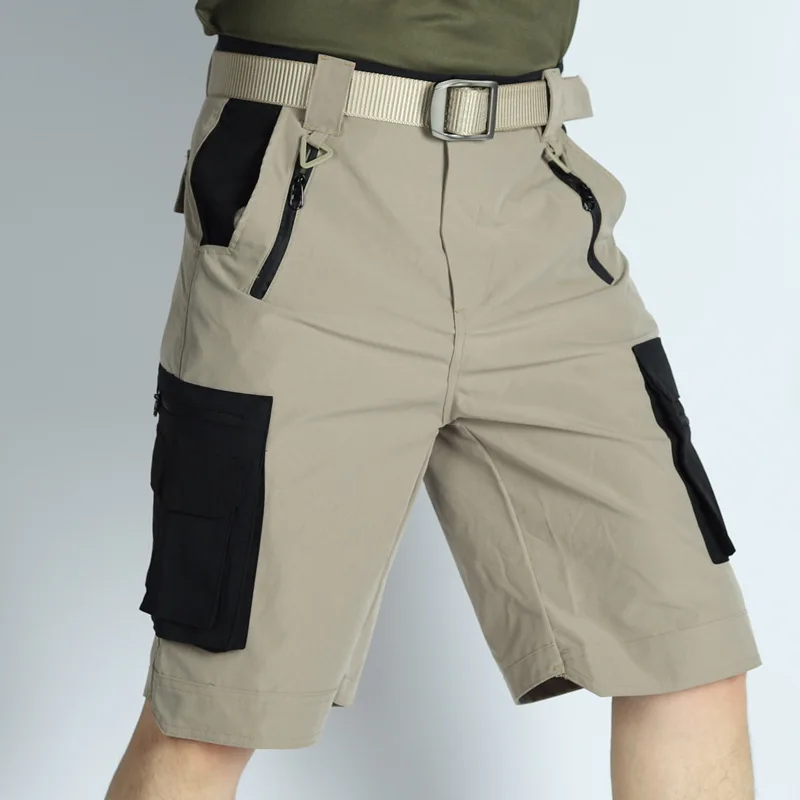Imagen 5: Pantalones cortos de verano para hombre, pantalones cortos de secado rápido, pantalones cortos informales para trabajo y senderismo, ligeros, con múltiples bolsillos para pesca táctica y Camping