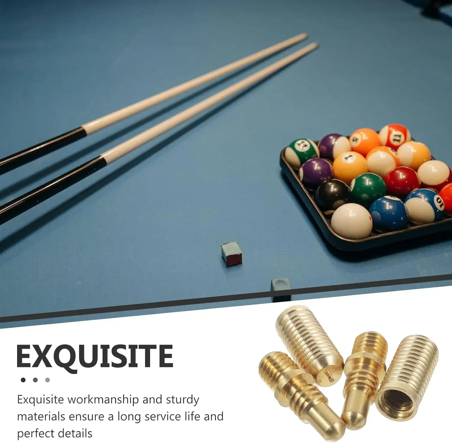 1/2Sets Billard Queue Schrauben Hardware Pool Queue Verlängerung Schrauben Pool Queue Spitze Schraube Queue Spitze Schrauben gemeinsame Verbindungs Schrauben – Detail 3