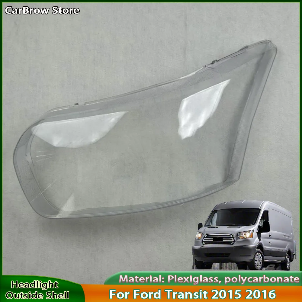 

Headlight Shade Lens Plexiglass For Ford Transit 2015 2016 Front Headlamp Cover Transparent Lampshades Lamp Shell Masks