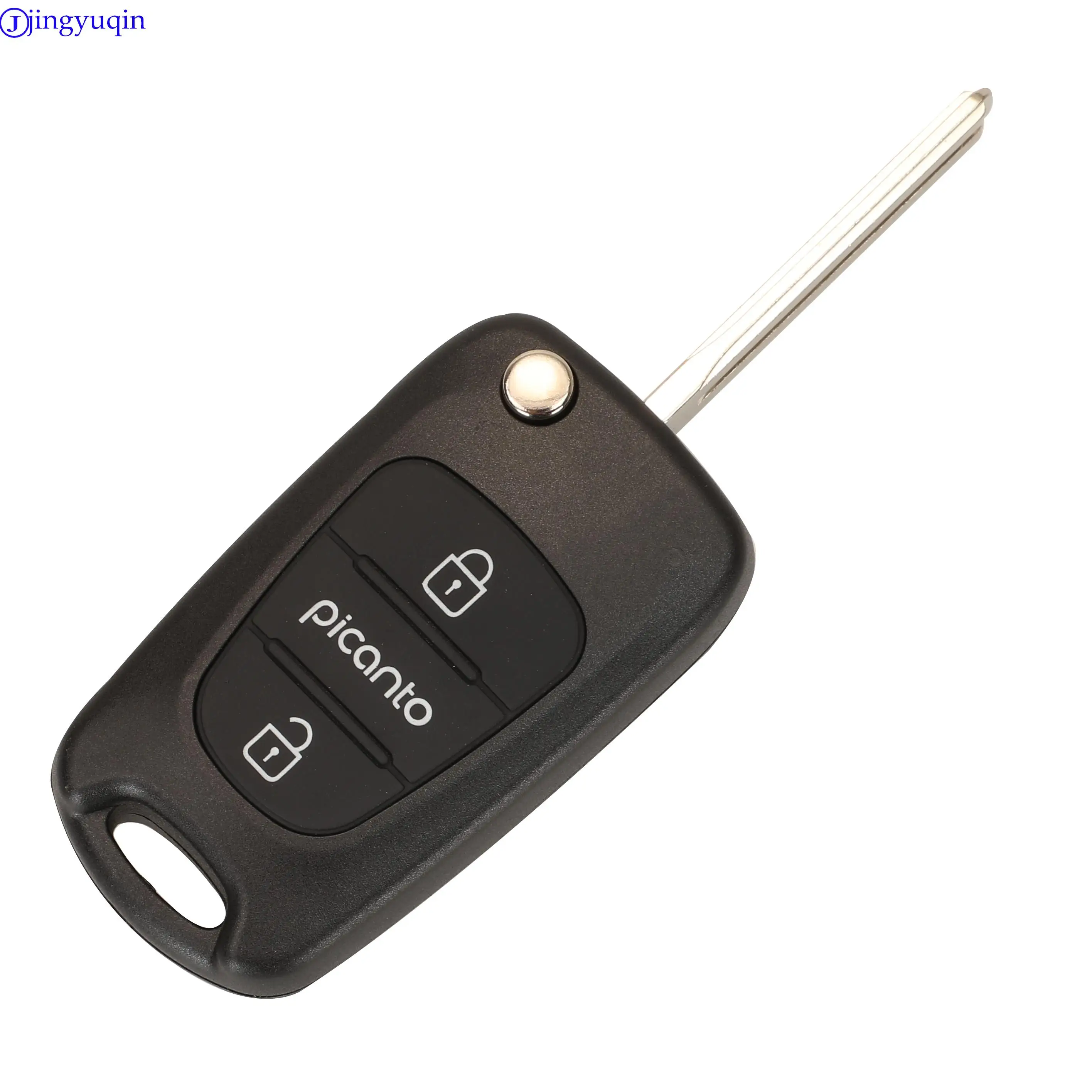 jingyuqin Remote Car Folding Key Case Cover Shell Fob for Kia Rio 3 Picanto Ceed Cerato Sportage K2 K3 K5 Soul 3Buttons