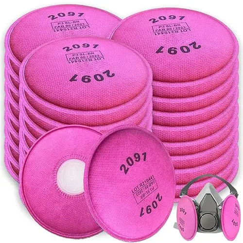 Imagen 2 del producto 10/20/30 Uds lotes de pintura en aerosol industria 2091 filtro de partículas para 6800 7502 6200 serie respirador máscara antipolvo respirador