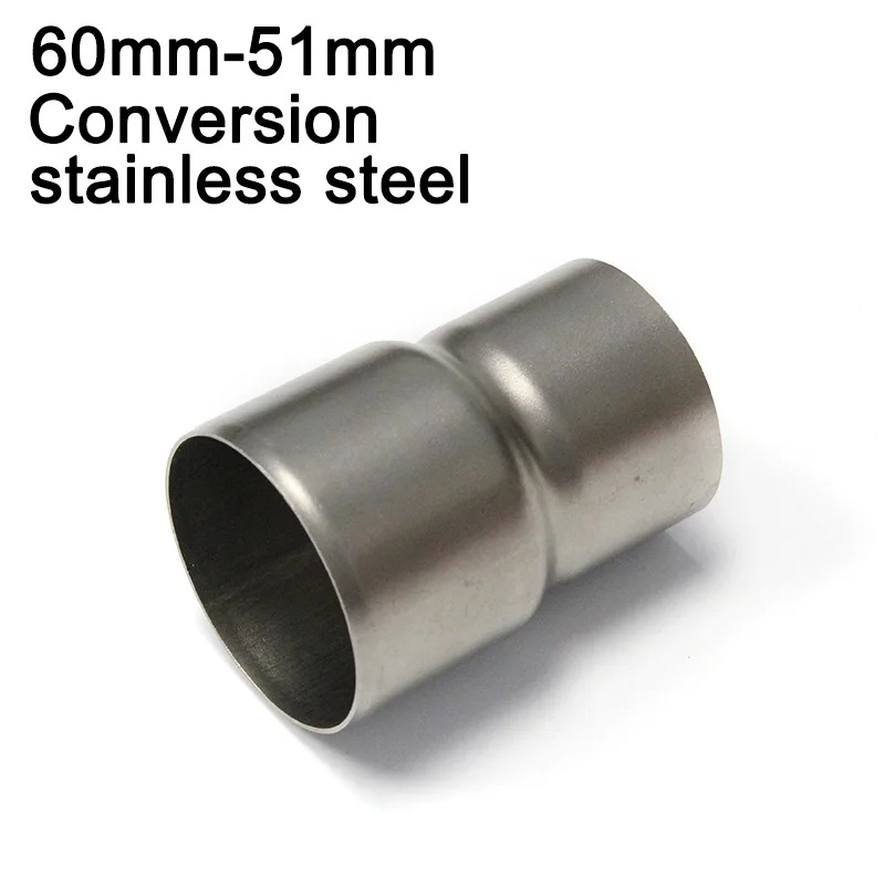 

Универсальный выхлопной адаптер мотоцикла Escape 60 мм до 51 мм, соединение трубы, редуктор, глушитель, адаптер из нержавеющей стали, редуктор