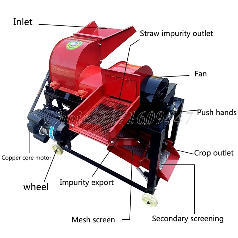 Large Capacity Electric Maize Peeling Shelling Threshing Machine Sheller for Gain Beans Corn Wheat