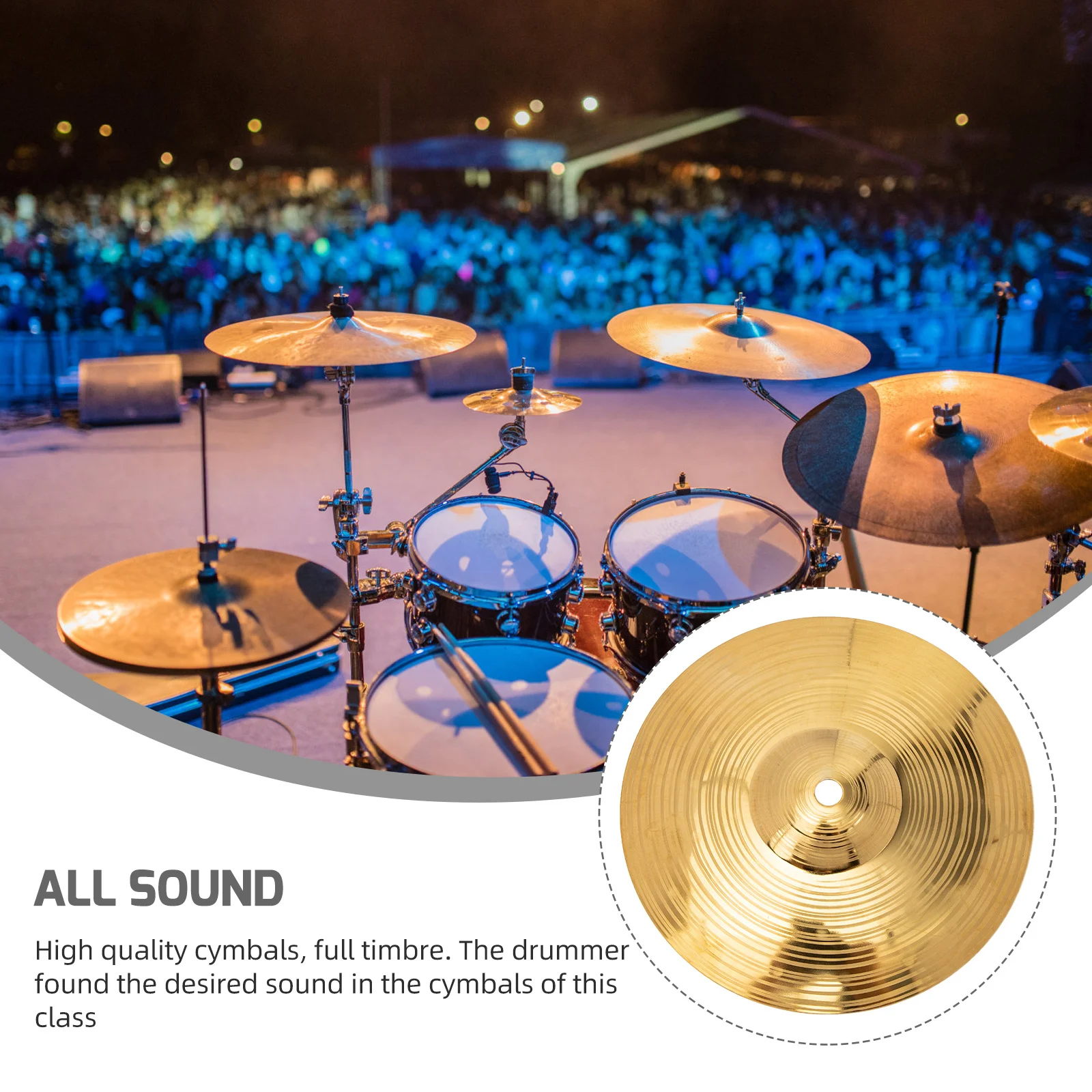 

Brass Drum Cymbal High Grade Alloy Jazz Drum Part Durable Replacement Percussion Cymbal Accessory Metal Accessory