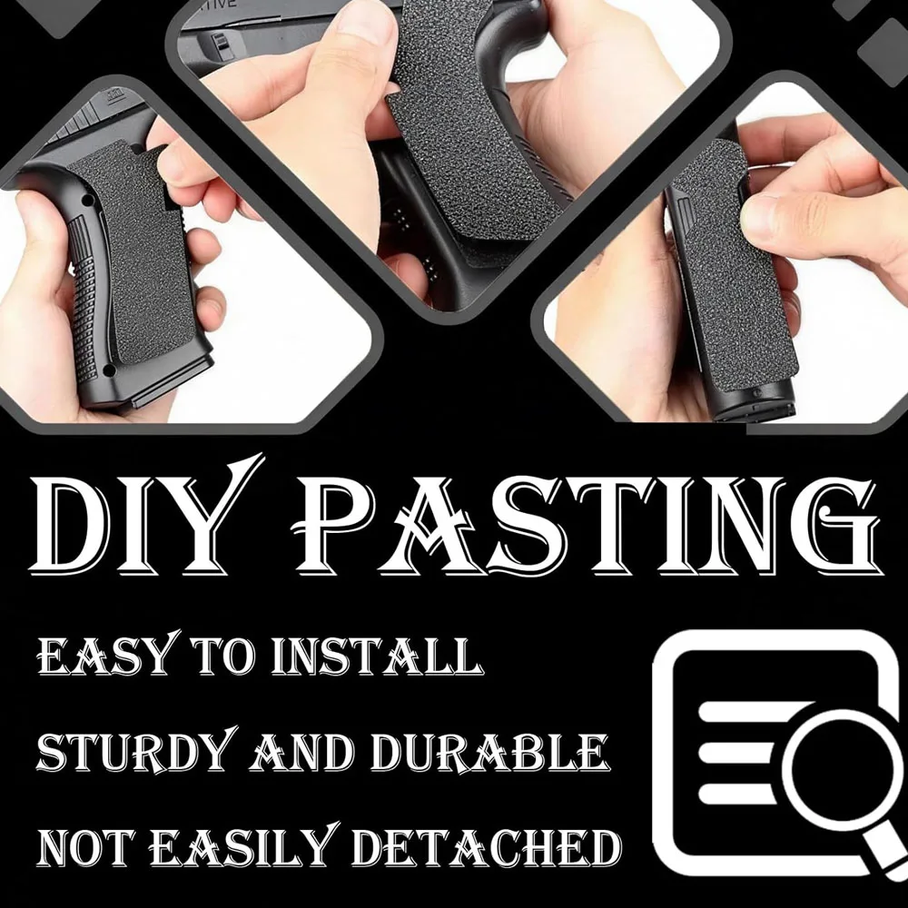 

Anti-skid Tactical Grip Wrap Tape Cover ,Non-slip Rubber Texture Grip Wrap Tape For GLK G17 19 20 21 22 23 25 26 27 32 33 38