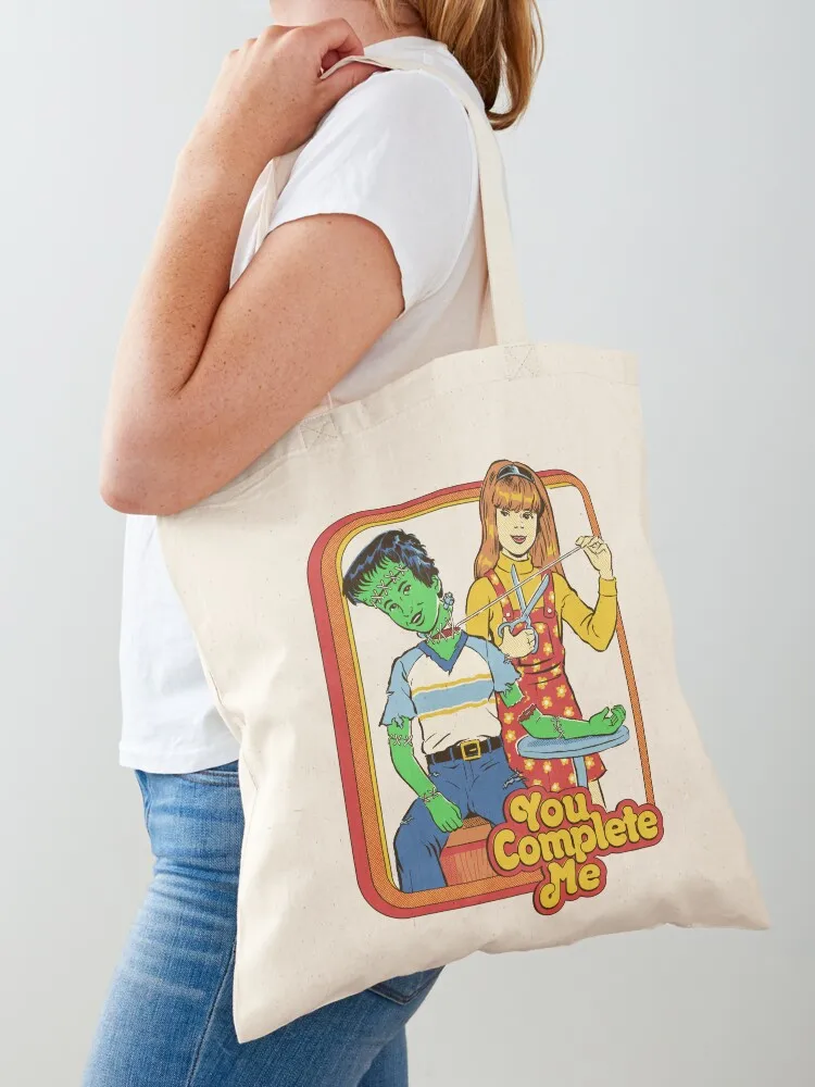 

You Complete Me Tote Bag tote bag canvas tote bags cloth bags supermarket folding bag Canvas