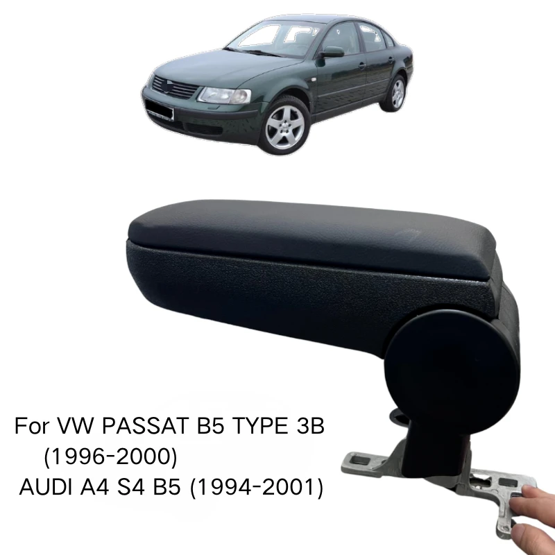 

Для VW PASSAT B5 TYPE 3B 1996-2000 кожаный подлокотник на заказ, ящик для хранения центральной консоли, автомобильные аксессуары, удобные
