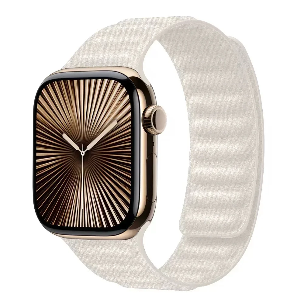 حزام سيليكون مغناطيسي لساعة أبل الترا 3-1 49 مللي متر 10/11 46/42 مللي متر 9 8 7 45 مللي متر 41 مللي متر استبدال معصمه iwatch 6 5 4 SE/3 44/40 مللي متر