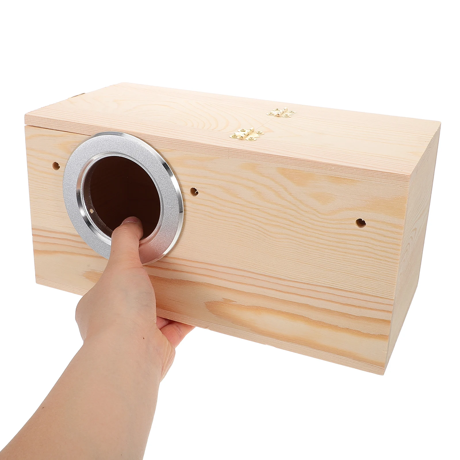 

Parrot Nesting Box Wooden Bird House for Cage Cockatiel Budgie Conure Breeding Boxes Natural Wood Safe Environment Easy