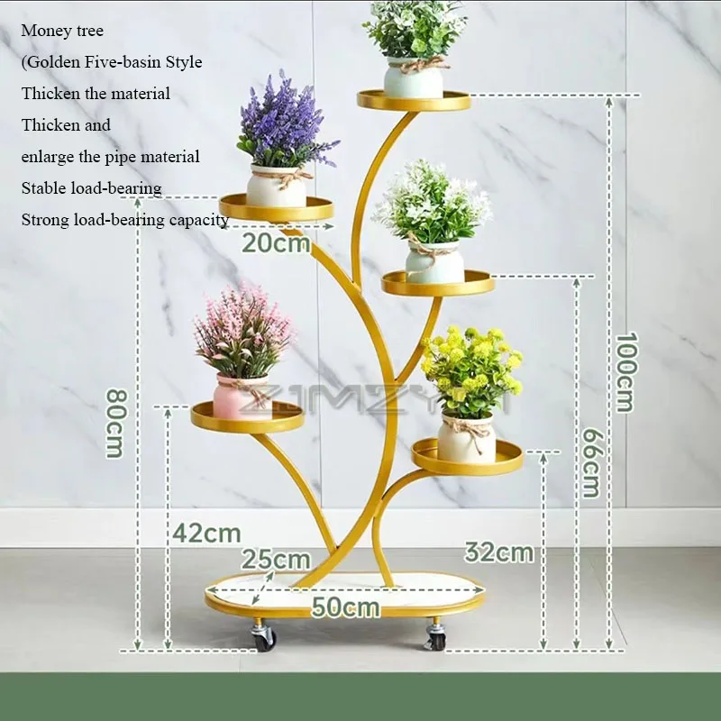 مقاومة للصدأ حسن المظهر حامل زهور غرفة المعيشة شرفة ضوء النباتات الفاخرة عرض الرف المحمول متعدد الطبقات اناء للزهور قوس