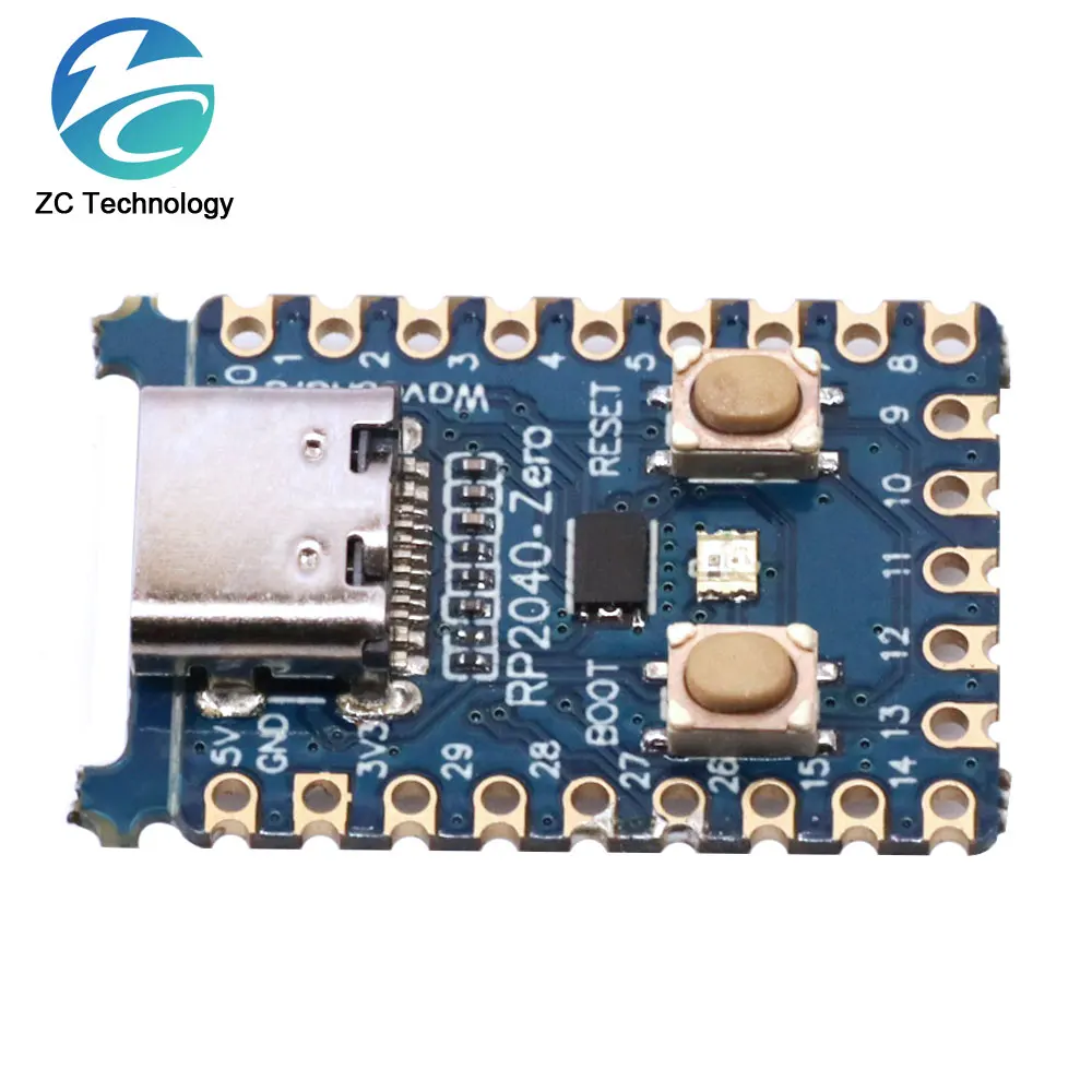 RP2040-Zero RP2040 для модуля Papan Pengembangan PICO Mikrokontroler Raspberry Pi двухъядерный Cortex M0 + Flash 2 Мб Процессор