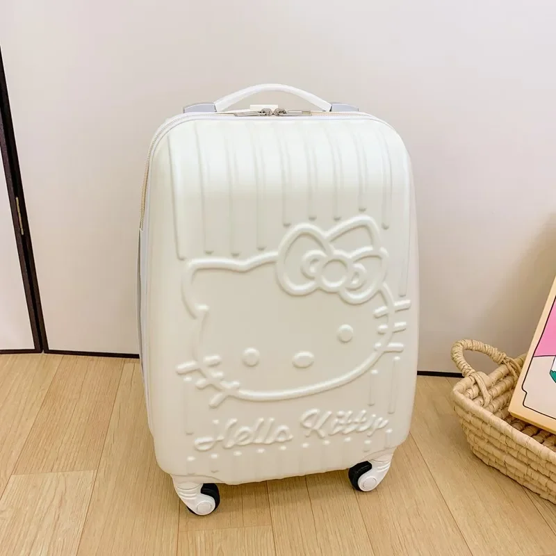 Hello Kittys Valigia da 16 pollici Bagagli per bambini Cartone animato Simpatico carrello per bambini Scatola d'imbarco Ruota universale Studente