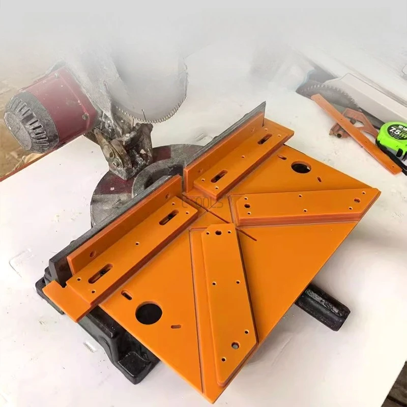 Door and Window Frame Line 45 Degree Angle Cutting Assistant Guide Tool Table Saw Bottom Plate Precision Oblique Cutting Tool