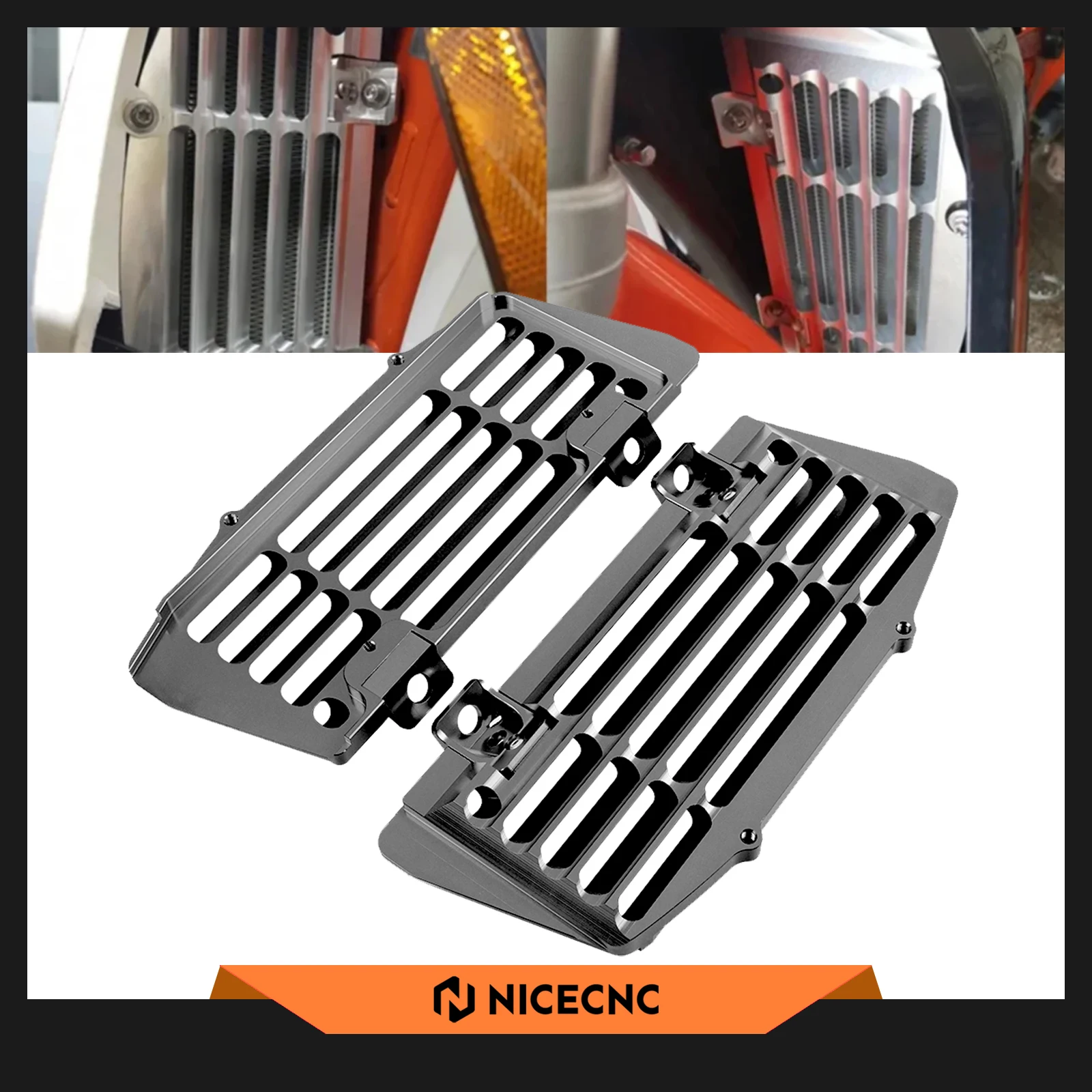 

For 2017-2023 KTM EXC 300 XC-W 250 EXC-F 500 450 Radiator Grille Guard Grill Cover Protector For Husqvarna TE 300 FE 450 FE 350