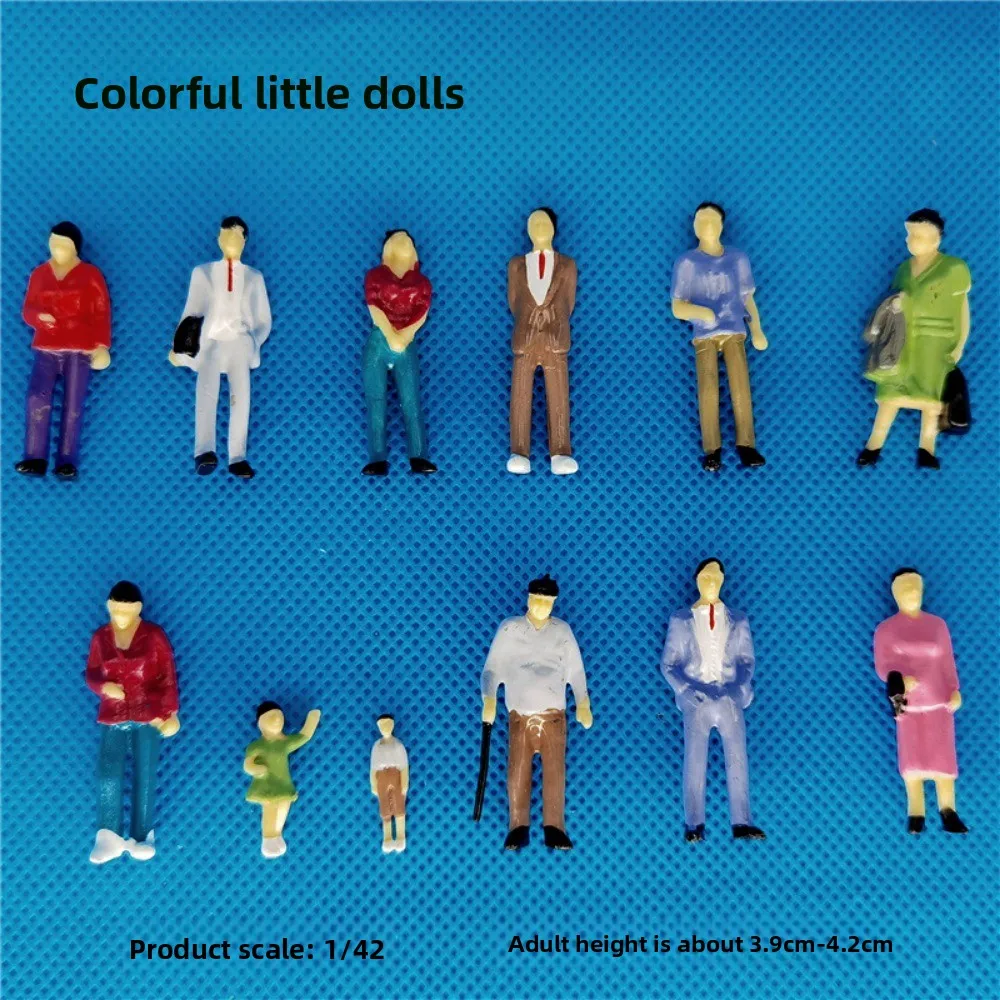 100pcs New 1:200/1:100/1:150/1:75/1:50 Scale Model Building People Figures Mixed Color Colorful Standing People Assorted Poses