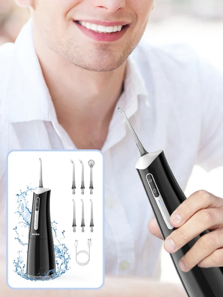 Portable Smart Electric Oral Irrigator Dental Water Flosser USB Rechargeable Deodorizes Breath Freshens Breath Prevents Bad Germ