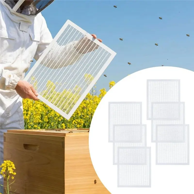 TFORU-For 10 Frame Hive Wood Beehive Entrance Reducer Set 6 Pcs Plastic Queen Excluder For Honey Bees