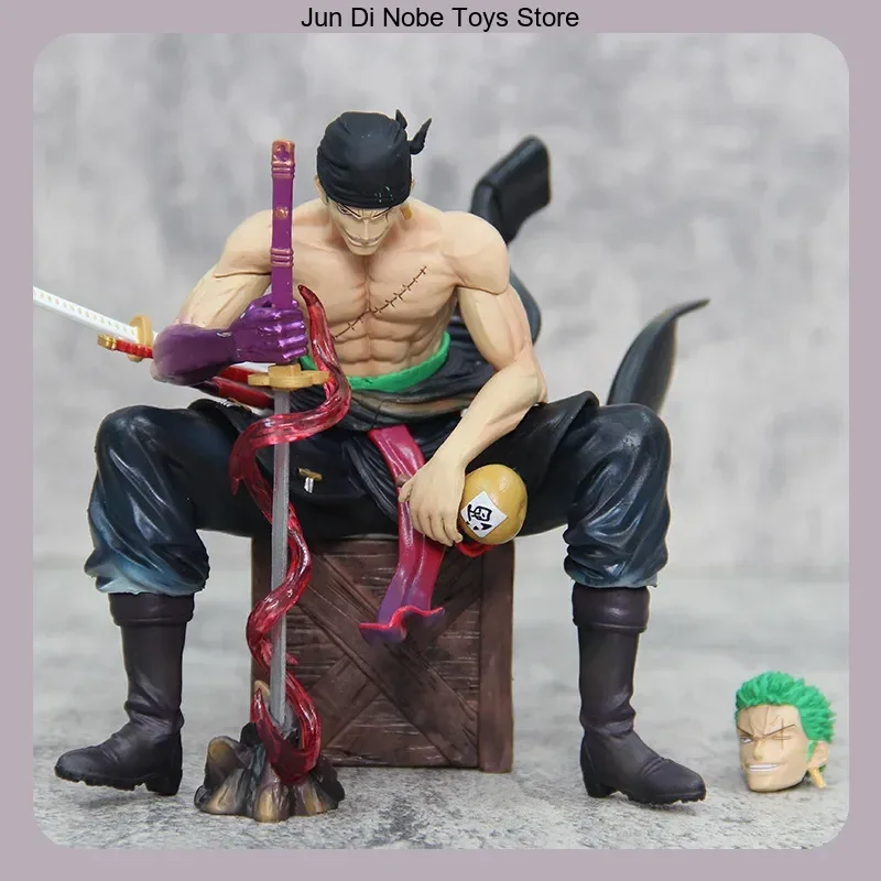 

Фигурка аниме-персонажа Ророноа Зоро из One Piece, сидящий, 15 см – коллекционная настольная кукла, украшение, игрушка, подарок
