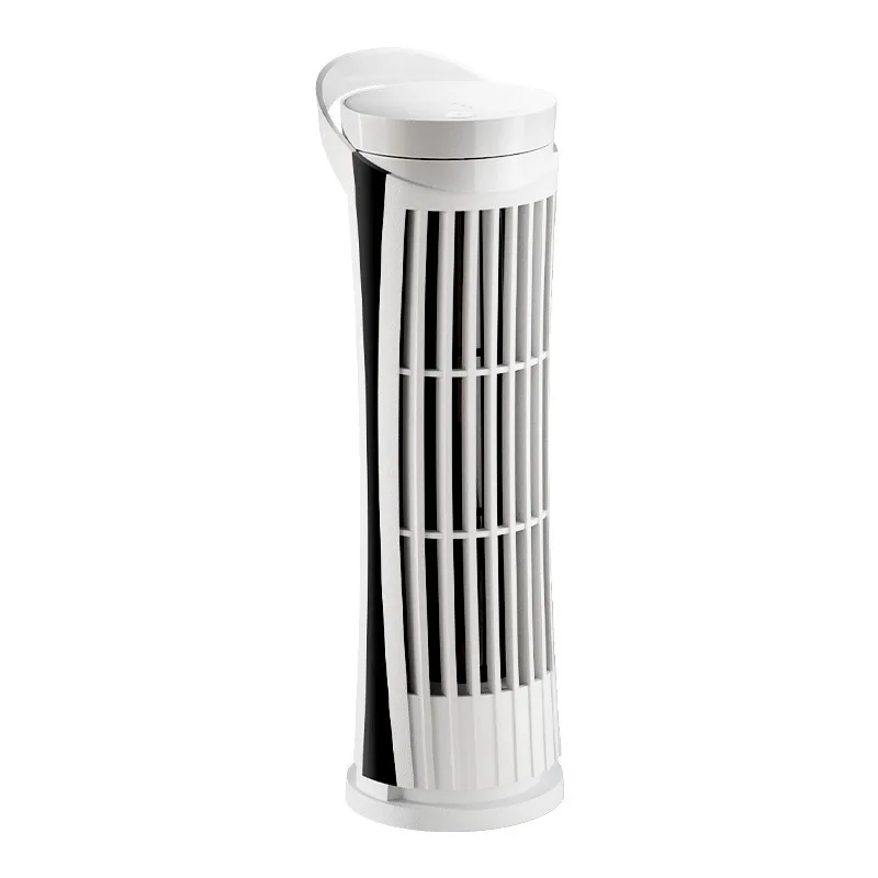 Tower bladeless USB mini desk fan quiet air circulator portable household office cooling fan