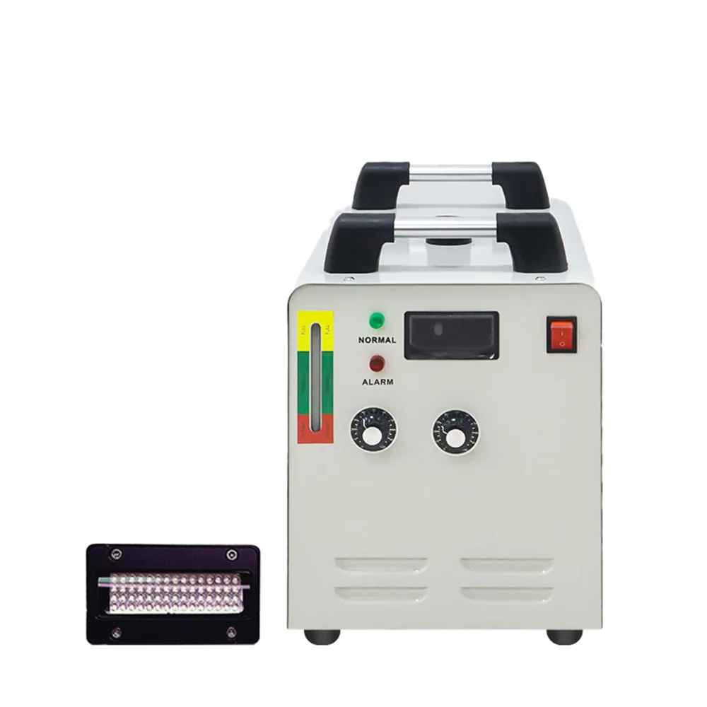 

Water-cooled UV LED Curing Lamp Set Digital Printer LED UV Ink Curing Light 395NM Ultraviolet Lamp with Industrial Chiller