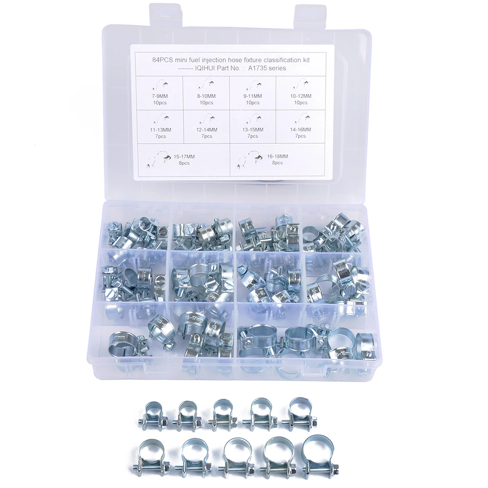 

60pcs Stainless Steel Adjustable Worm Gear Hose Clamps Fuel Line Tube Clips For Auto Automotive Mechanical Plumbing