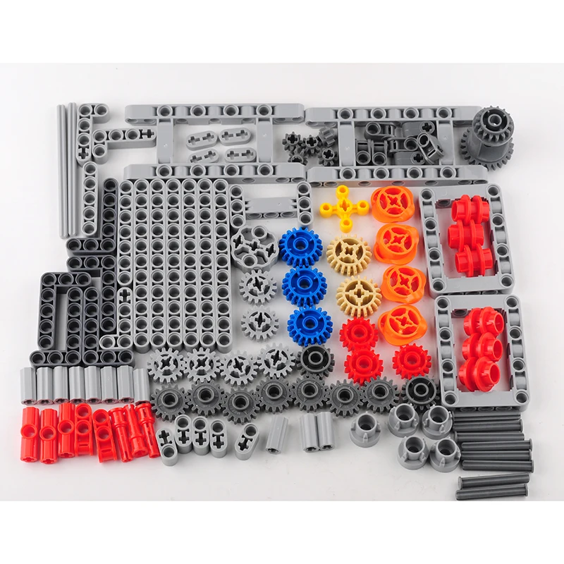 4 Speed Reverse Sequential Gearbox M L XL Motor AA Battery Box 8881 Technical Transmission for Legoeds MOC RC Building Blocks