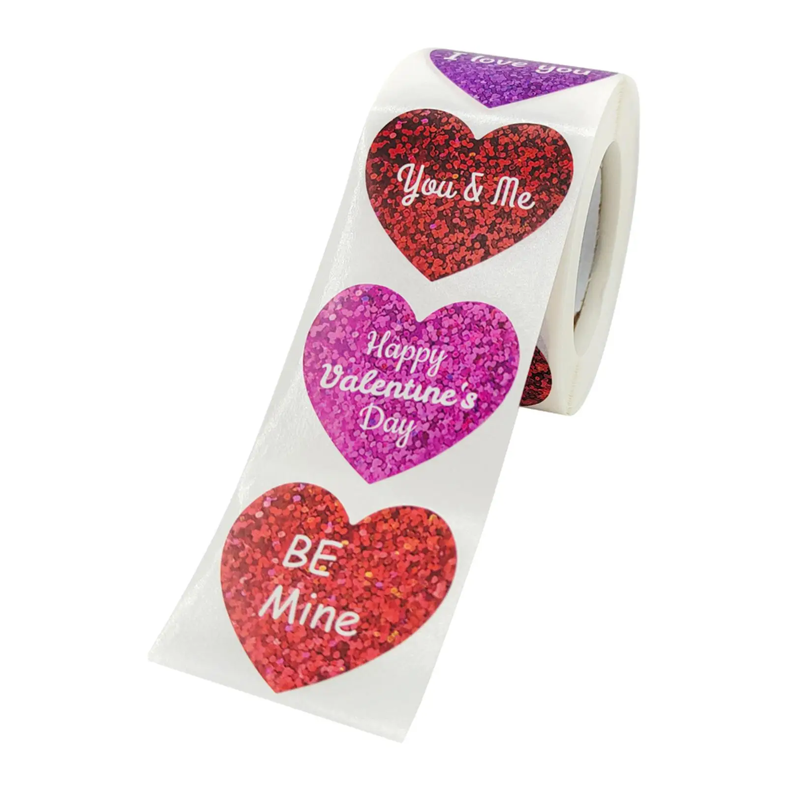 Heart Shaped Stickers Valentines Day Decoration 500Pcs Cards Labels for Anniversary Birthdays Party Supplies Engagement Festival