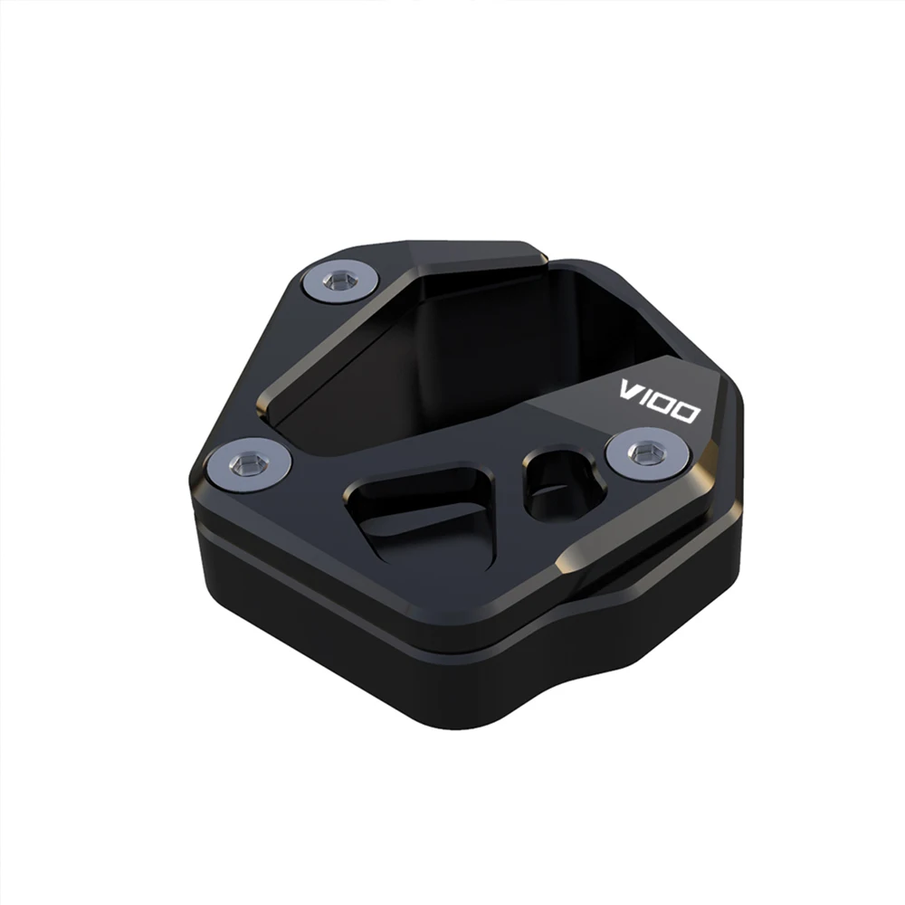 2025 ل Moto Guzzi V100 V 100 Mandello 2023 2024 دراجة نارية مسنده القدم الجانب حامل تمديد تكبير وسادة للقدم دعم لوحة