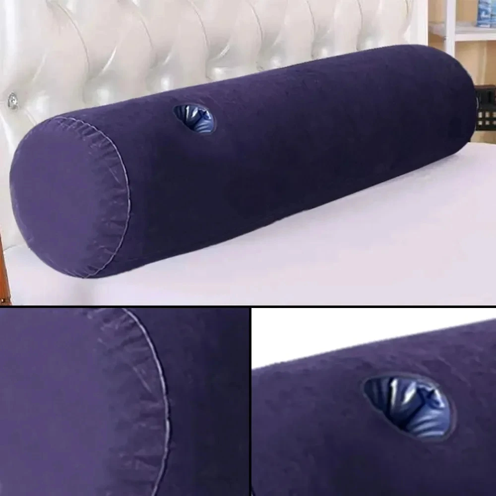 Orthopedic Inflatable Cylinder Pillow - Car Neck Support Seat Cushion for Travel Office And Home Use