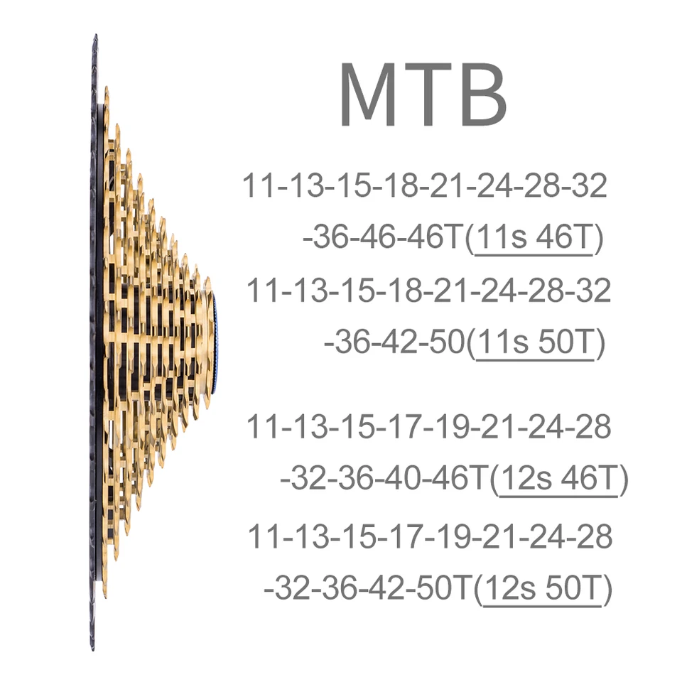 ZTTO超軽量MTB 11/12速 11-46T/11-50T HGカセット 11S/12Sスプロケット