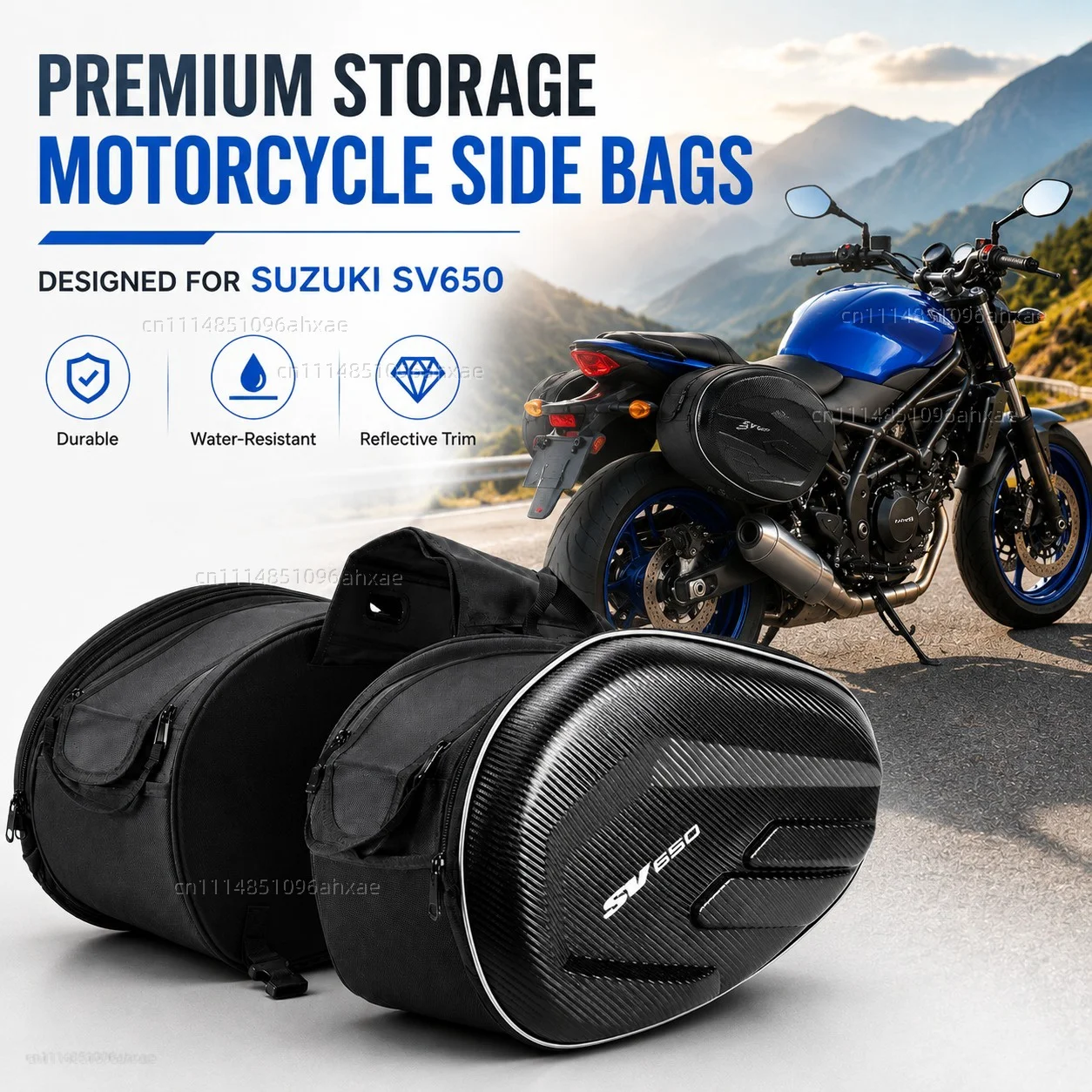 

For SUZUKI SV650 sv 650 2PCS Motorcycle Pannier Bags Luggage Saddle Bags Side Storage Fork Travel Pouch Box Motorcycle Side