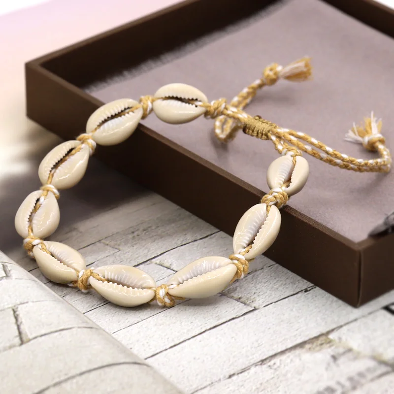 Bohamin Jewelry Shell bracciale alla caviglia per donna Beach sandali a piedi nudi accessori cavigliera femminile per cinturino per gamba