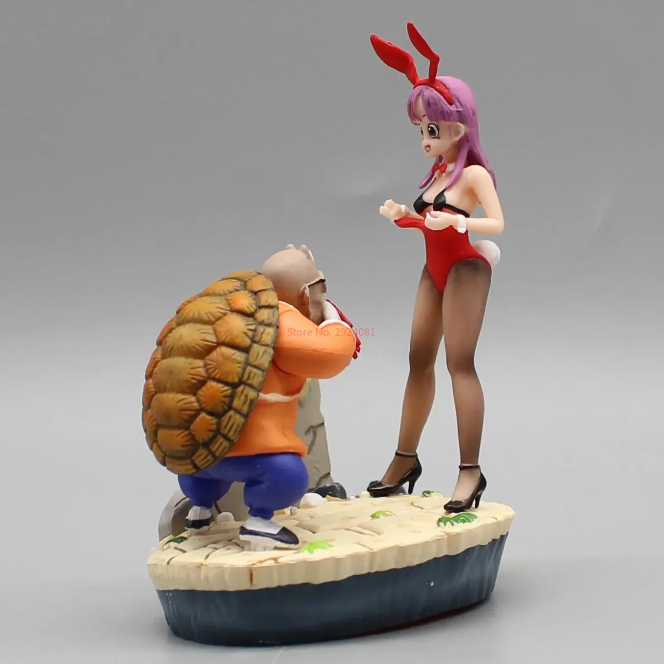 10cm Dragon Ball Z Anime Bulma Master Roshi Famous Scenes Action Figures Bunny Girl Statue Collector PVC Gk Model Toys Kids Gift