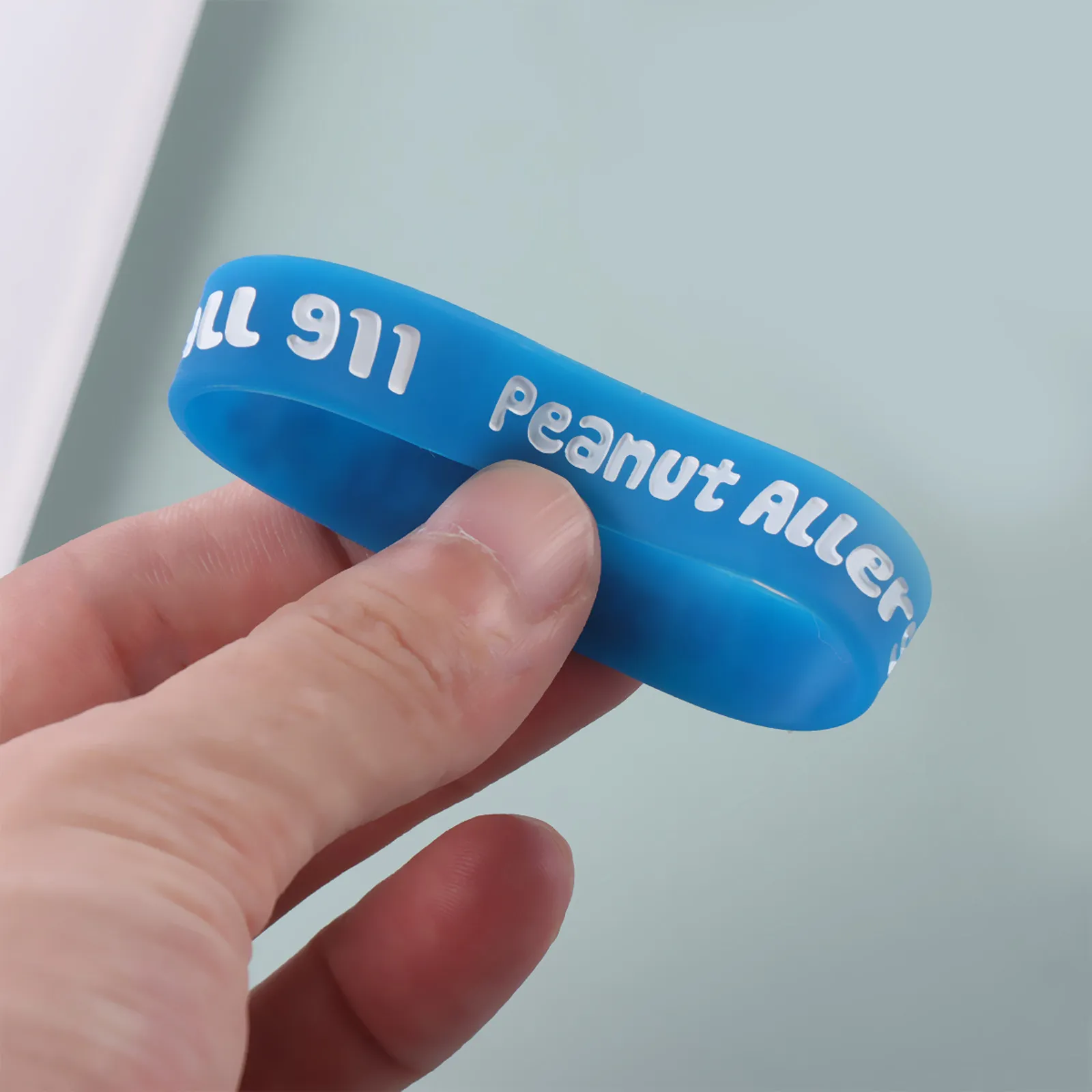 4Pcs Warning Bracelets Premium Silicone Wristbands Skin-Friendly Comfortable Thick Waterproof Party Festival