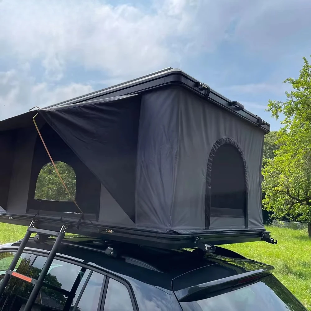 New Aluminum Hard Shell Waterproof Oxford Fabric High Space Camping Car Roof Top Tent Box With Quality Assurance
