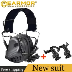 EARMOR M32 MOD4 Set di cuffie per casco Cuffie per tiro attivo dotate di base di montaggio per casco Accessori tattici NRR23db