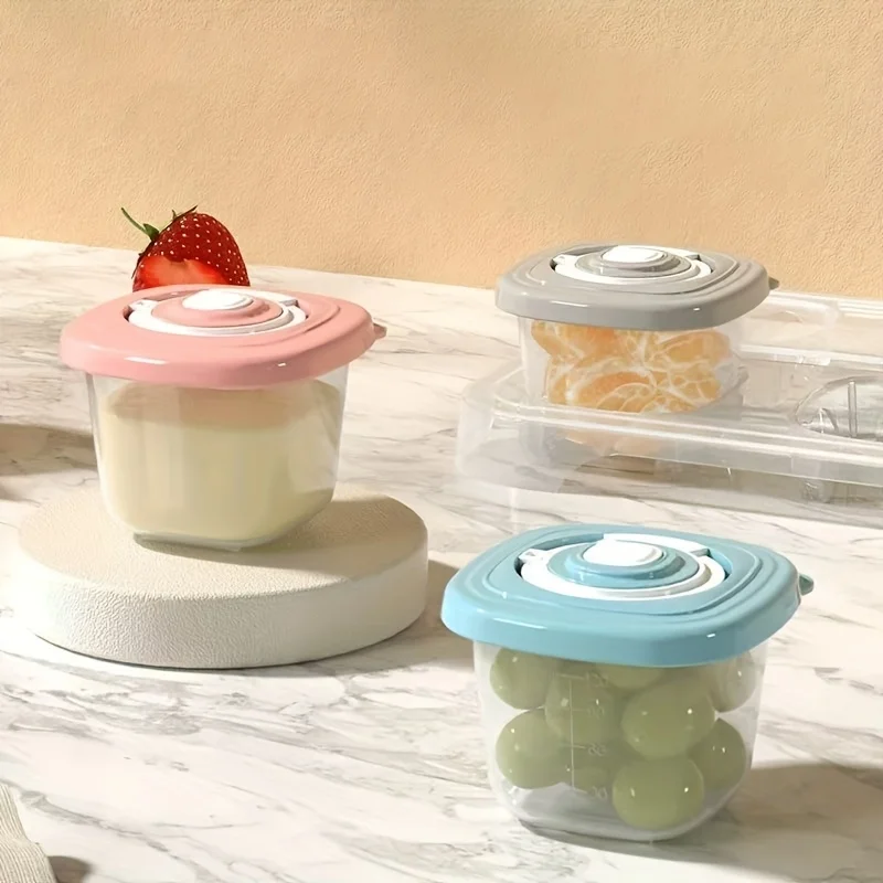 

6pcs Sealed Lid Portable Baby Food Supplement Box for Home Travel On the Go, Kids Children Infants Toddlers Mini Box Snacks