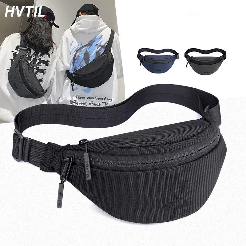 HVTIL Men Women Solid Chest Bag Fashion Versatile Antitheft Mobile Phone Sling Shoulder Bag Outdoor Sports Fanny Pack Waterproof