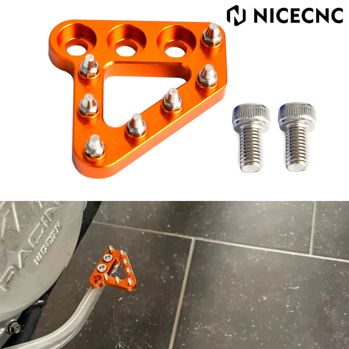 NICECNC Brake Pedal Lever Step Plate For KTM EXC 300 SX 125 EXC-F 350 SXF 450 2004-2010 690 Duke SMC SUPERMOTO ENDURO ADVENTURE