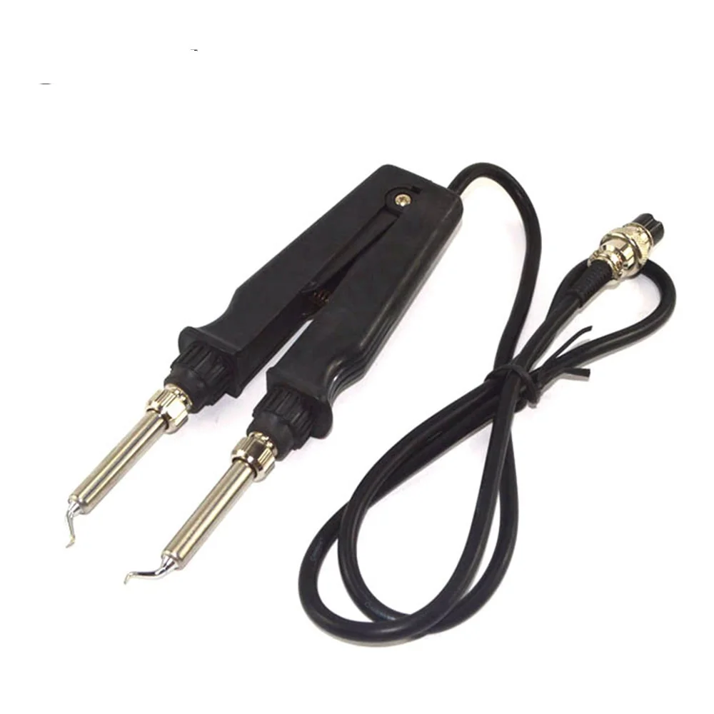 902 soldering station double soldering iron handle, electric heating soldering iron clamp tweezers, seven-hole heating pliers