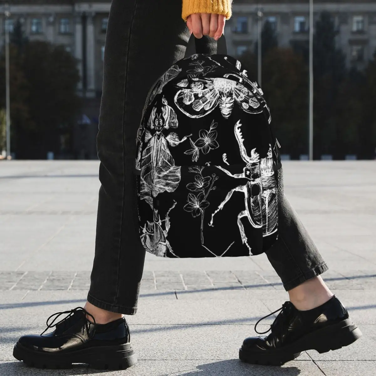 Vintage Insect Entomology Themed Backpack Student BookBag Kids School Bag Laptop Shoulder Bags for Men Women