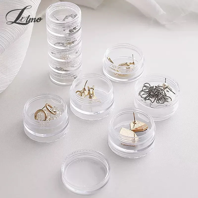 

Multilayer Anti-oxidation Jewelry Storage Box Earrings Ring Nail Charm Organizer Box Transparent Decoration Storage Case Box