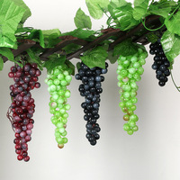 5PCS 12/18/24/36/60/85/100 Heads Artificial Grapes Christmas Halloween Wedding Party Home Garden Hanging Decoration Fake Fruits