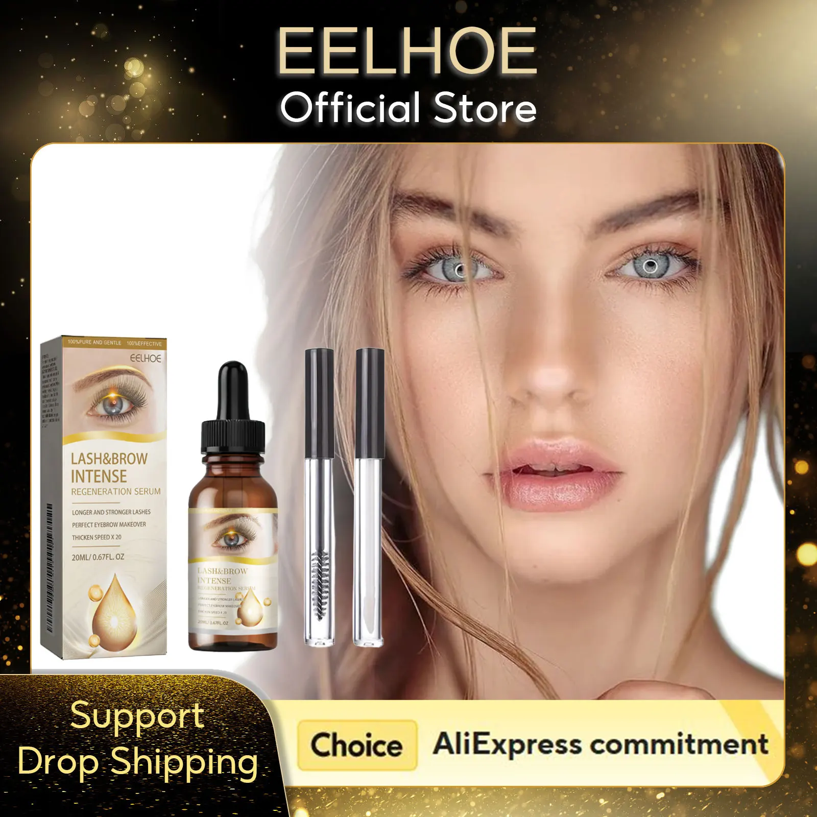 Siero potenziatore delle ciglia Crescita delle ciglia Più spesse Ciglia idratanti Cura Ciglia Coltiva il siero per l'estensione delle ciglia 20ml