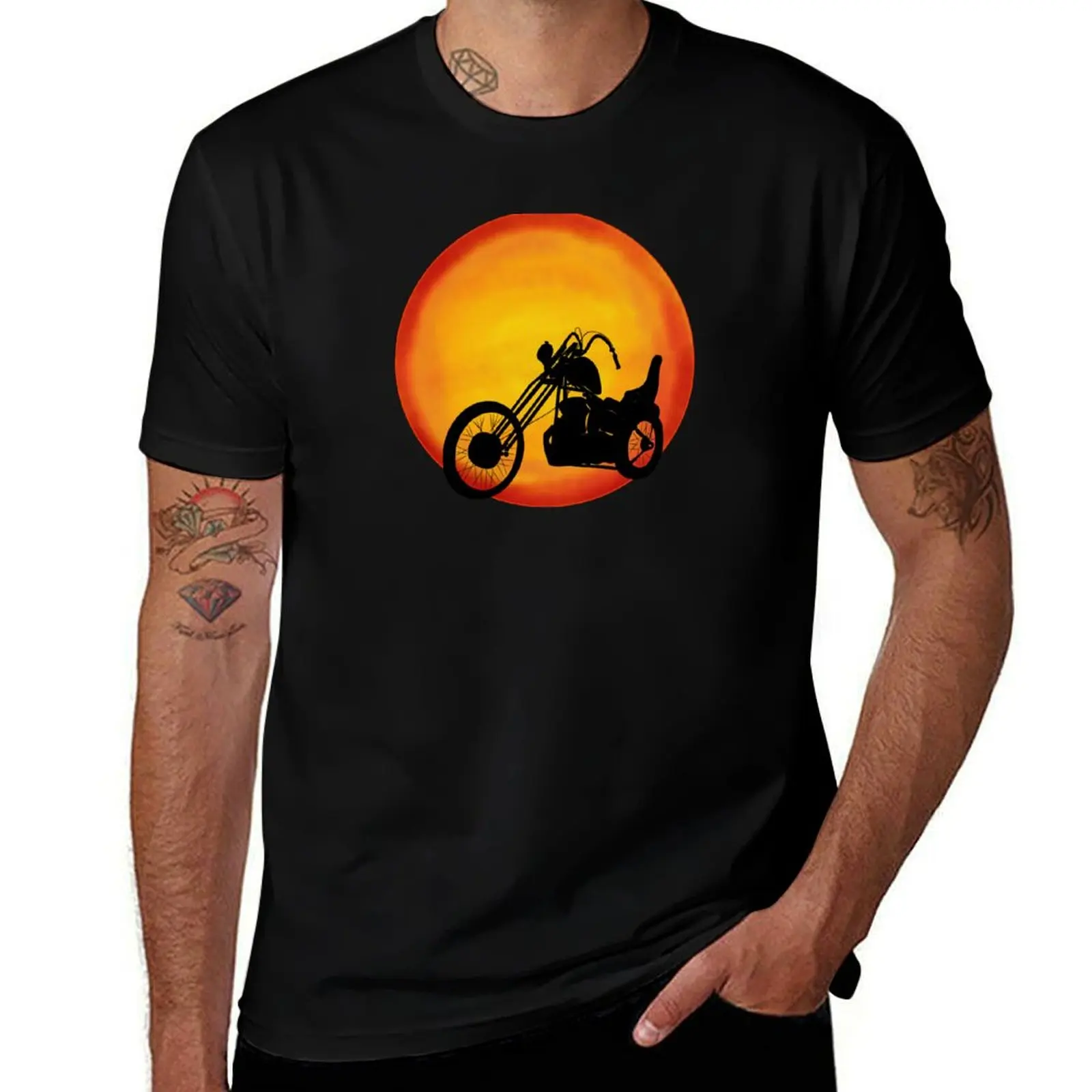 

Chopper Sun, Rocker, Biker T-Shirt t shirt for man cotton tshirt 100% t shirts designer T-shirt
